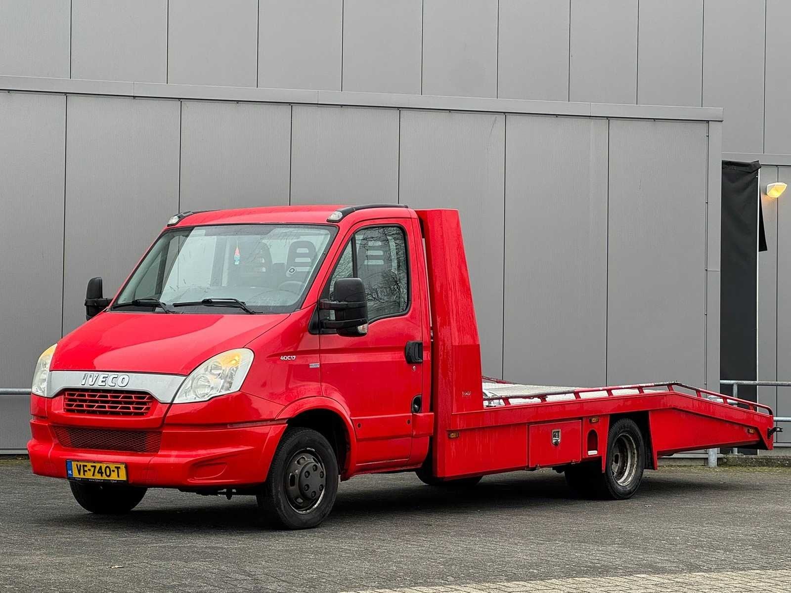 Iveco - Daily - Tijhof - oprijwagen - Smart tacho - 40C17 D, Auto's, Euro 5, Achterwielaandrijving, Gebruikt, Iveco