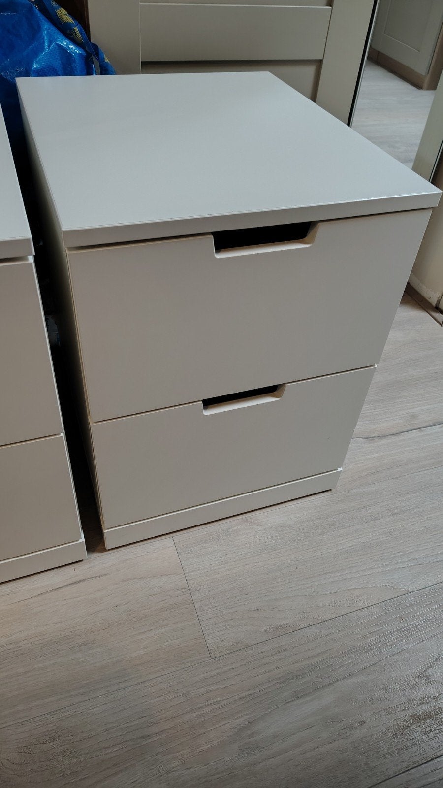 2x IKEA Nordli ladekastje - wit, Huis en Inrichting, Overige materialen, Minder dan 50 cm, Gebruikt, 1 of 2 laden