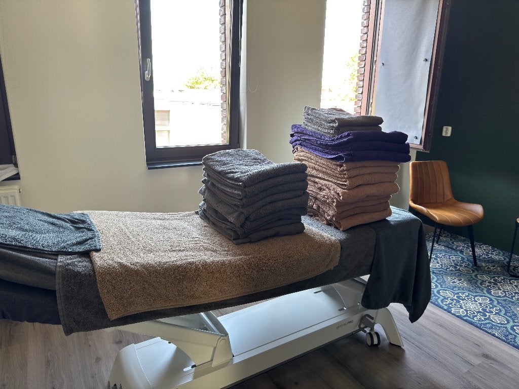 Partij gebruikte New Eco massagehanddoeken, Ophalen, Gebruikt, Bruin, Overige merken