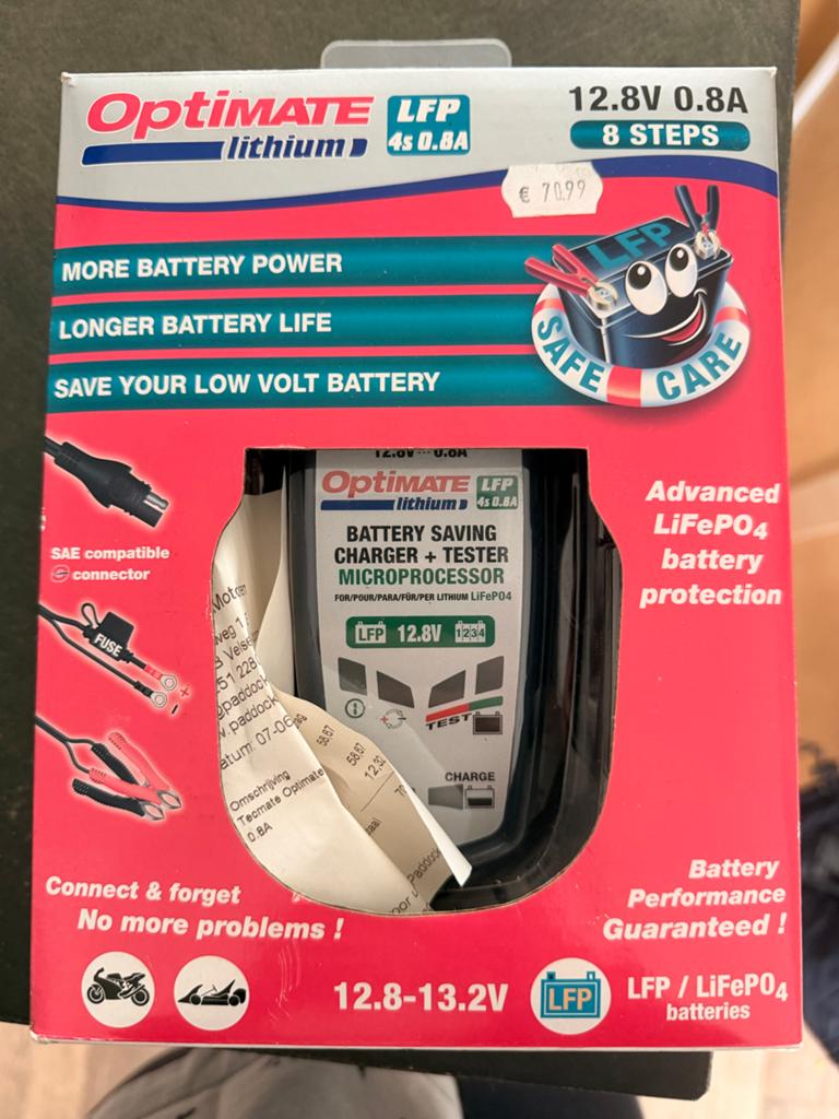 OptiMATE LFP Lithium Acculader 12.8V 0.8A - 8 Stappen, Ophalen of Verzenden