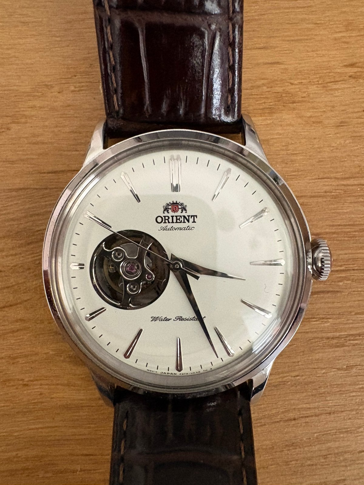 Orient Bambino Open Heart RA-AG0002S30B horloge, Sieraden, Tassen en Uiterlijk, Horloges | Heren, Overige merken, Staal, Polshorloge