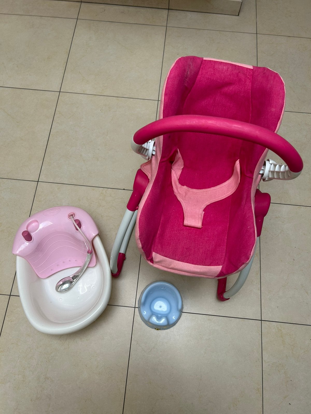 Badje, stoeltje/maxi cosi, potje, Kinderen en Baby's, Ophalen, Gebruikt, Babypop