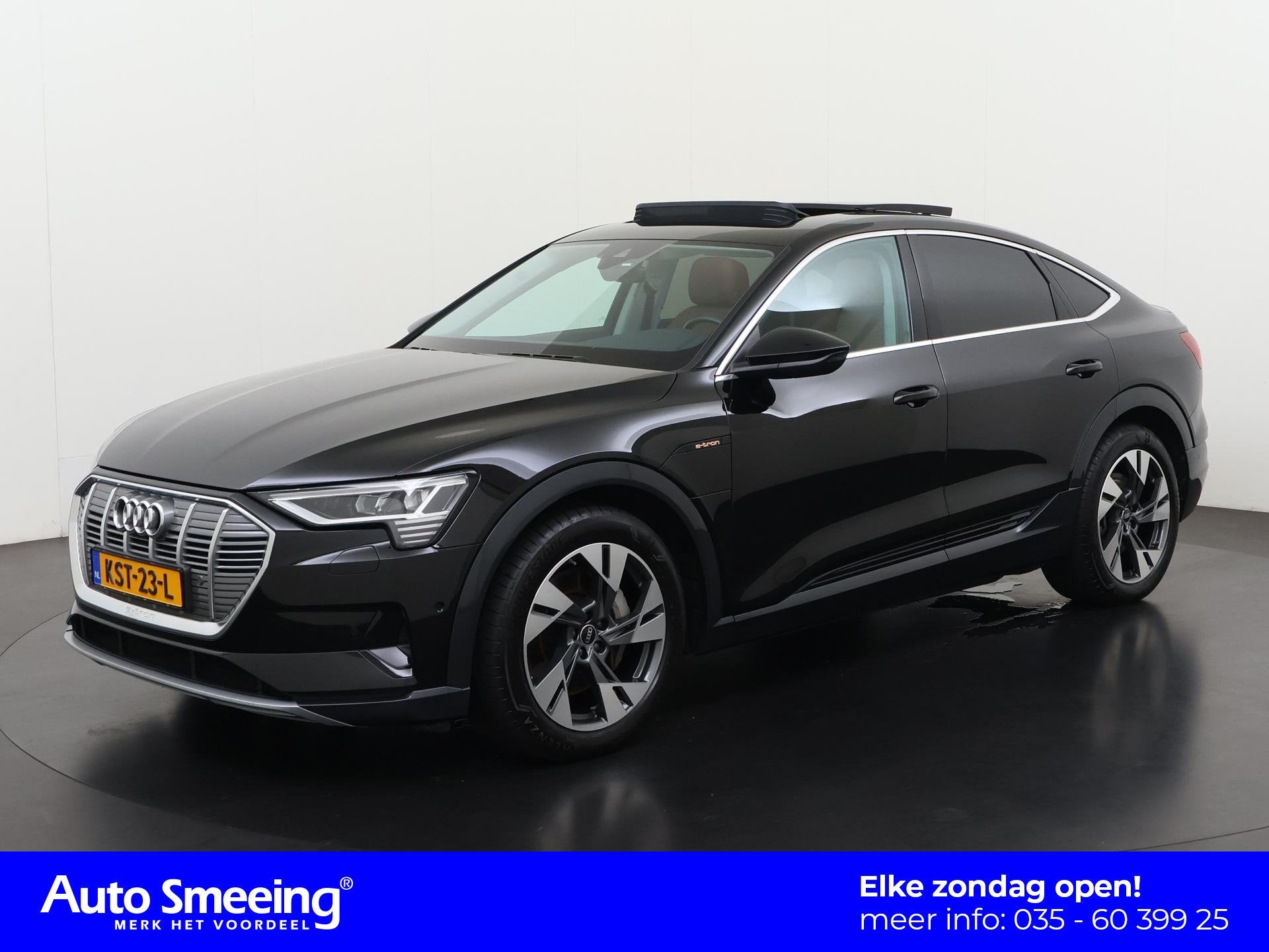 Audi e-tron Sportback 55 quattro Advanced 95 kWh | SOH 95% |, Auto's, Automaat, Stof, 95 kWh, Zwart