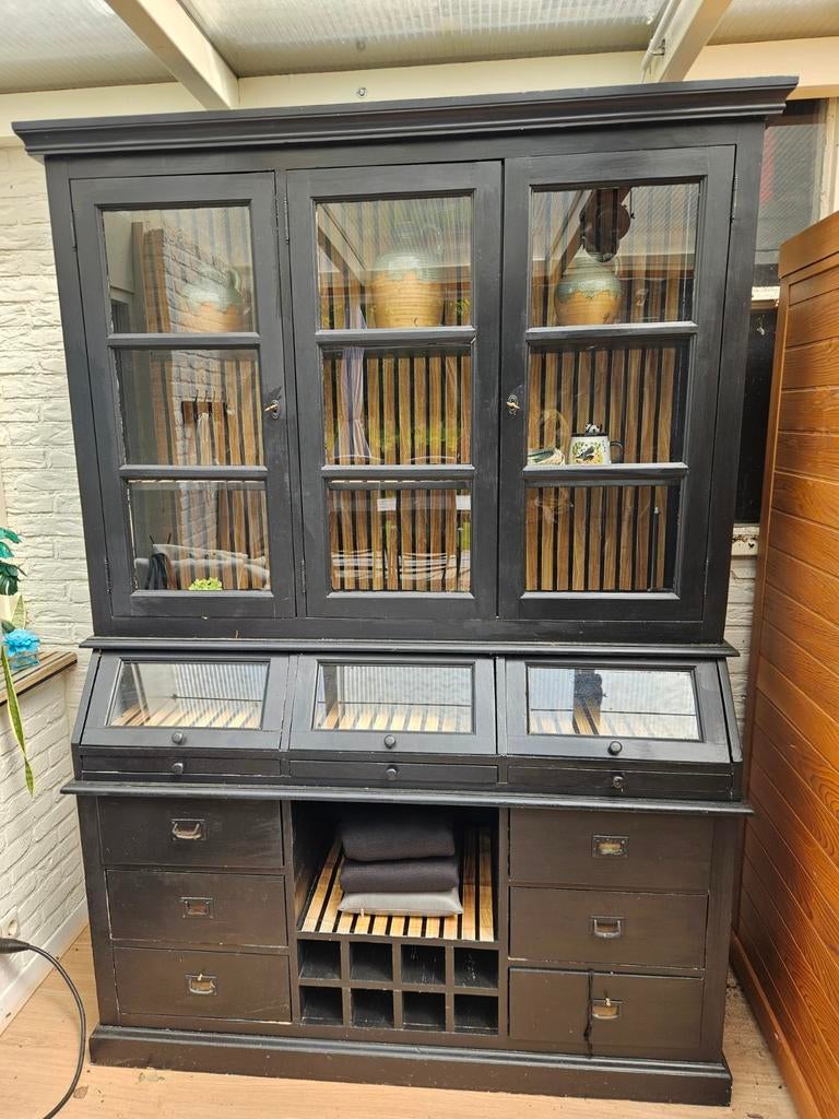 Grutterskast buffetkast vitrinekast, Ophalen, Gebruikt, Klassiek, 50 tot 75 cm