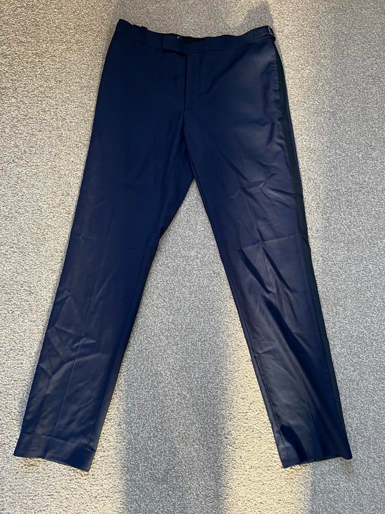 SUITSUPPLY broek Brescia Tux Maat 50 Donkerblauw 100% Wol, Ophalen of Verzenden, Zo goed als nieuw, Maat 48/50 (M), Blauw