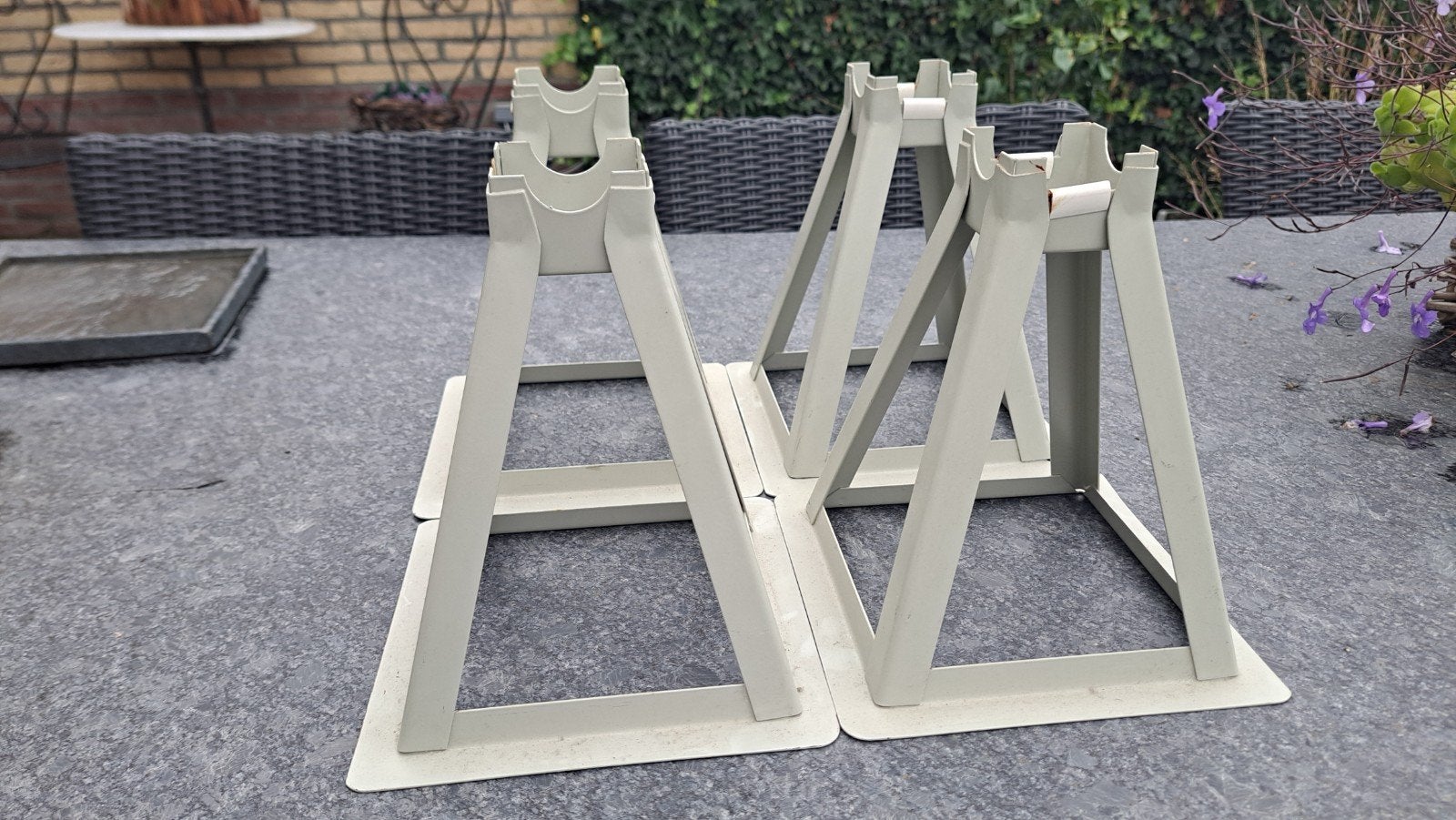 Bedverhogers 20,5 cm - Set van 4, Ophalen of Verzenden, Gebruikt, Grijs