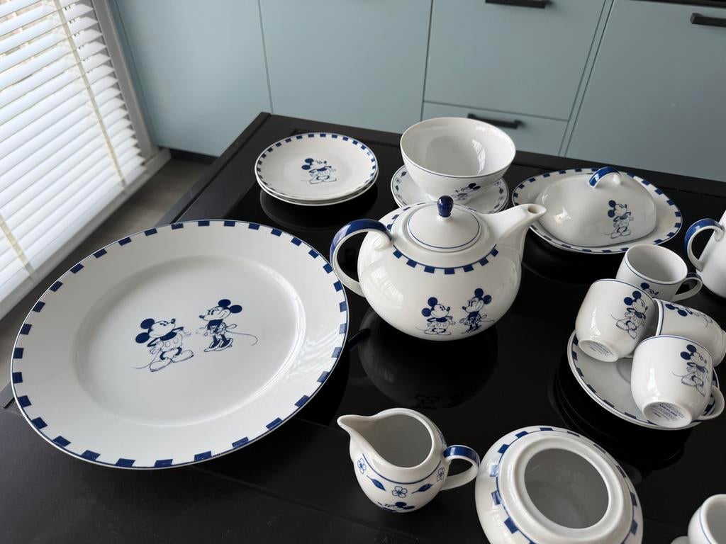 Guy Degrenne porseleinen Mickey Mouse servies, Gebruikt, Overige typen, Ophalen of Verzenden, Overige stijlen