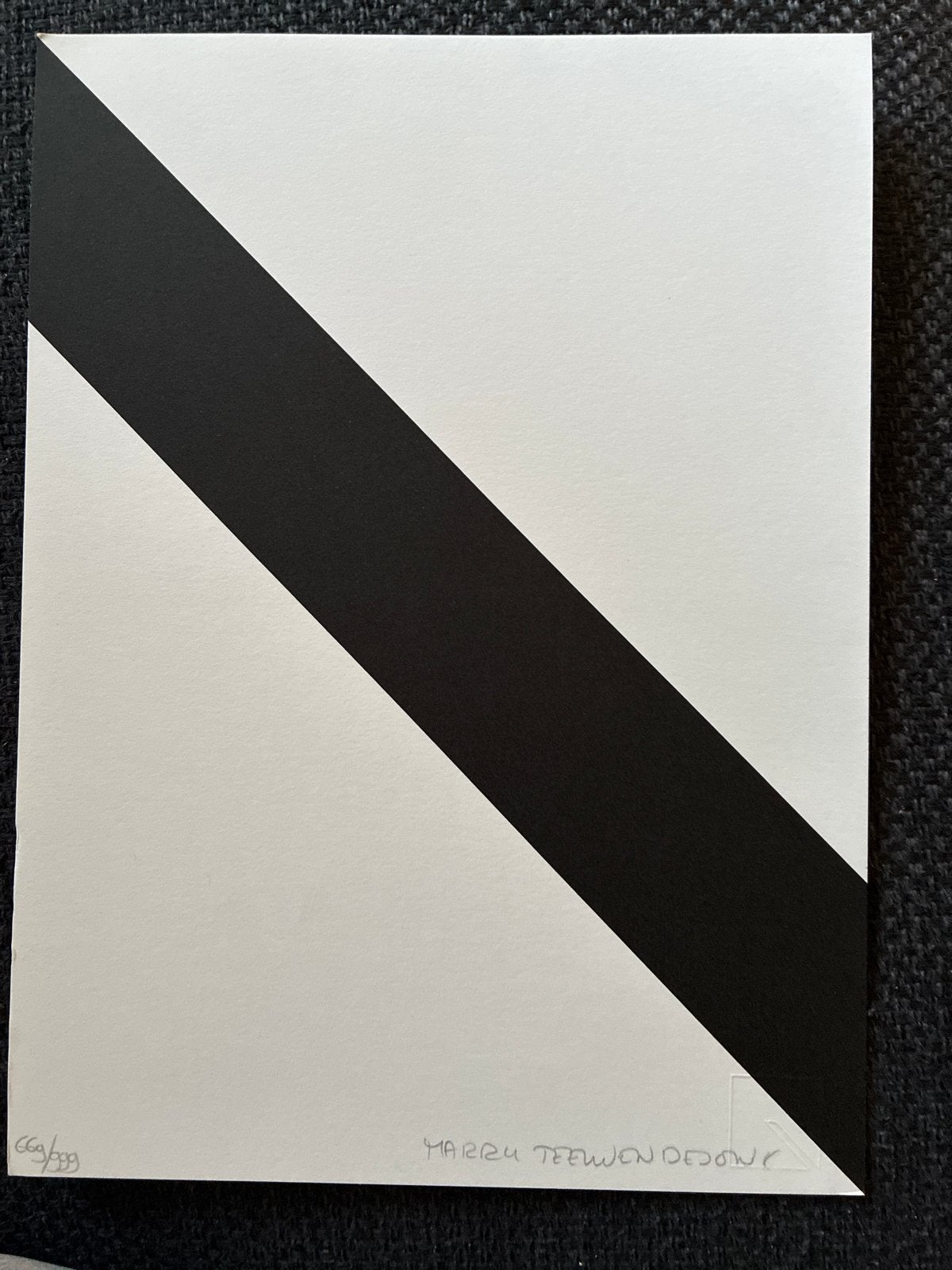 Kunstwerk Marry Teeuwen de Jong, gedrukt door Wout van der V, Abstract, Papier/karton, Ophalen of Verzenden, Print