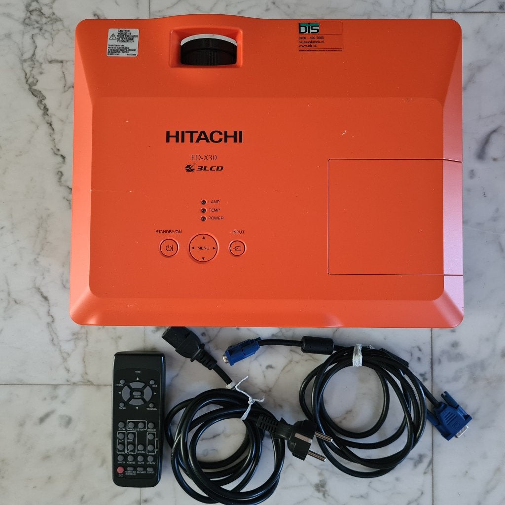 Oranje Beamer Hitachi ED-X30 3LCD in prima staat, Ophalen of Verzenden, Zo goed als nieuw, LCD, Overige resoluties