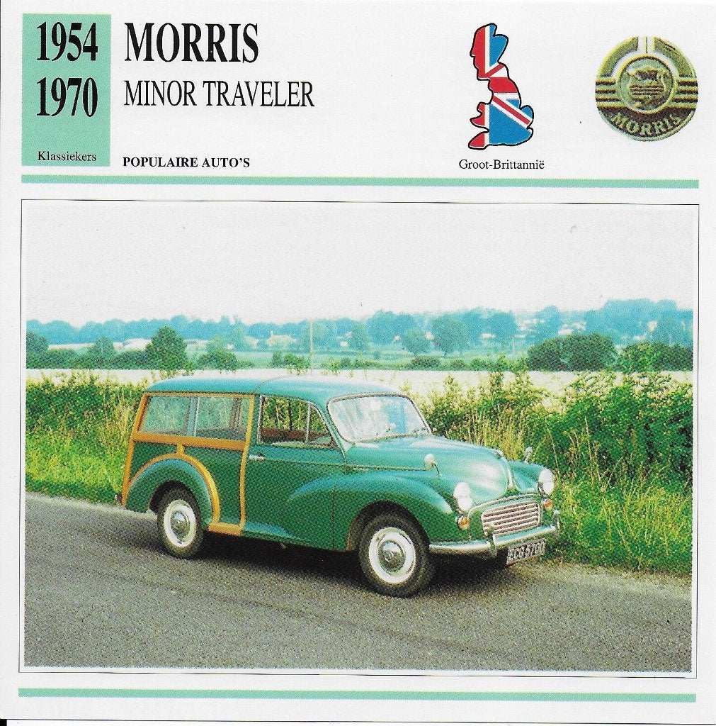 Ma764 autokaart morris minior traveler ( 1954 - 1970 ), Ophalen of Verzenden, Zo goed als nieuw, Auto's