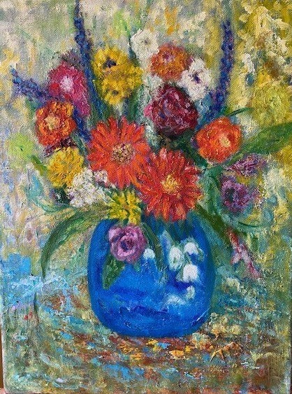schilderrij, Antiek en Kunst, Kunst | Schilderijen | Klassiek, Ophalen, Doek, Stilleven, Impressionistisch