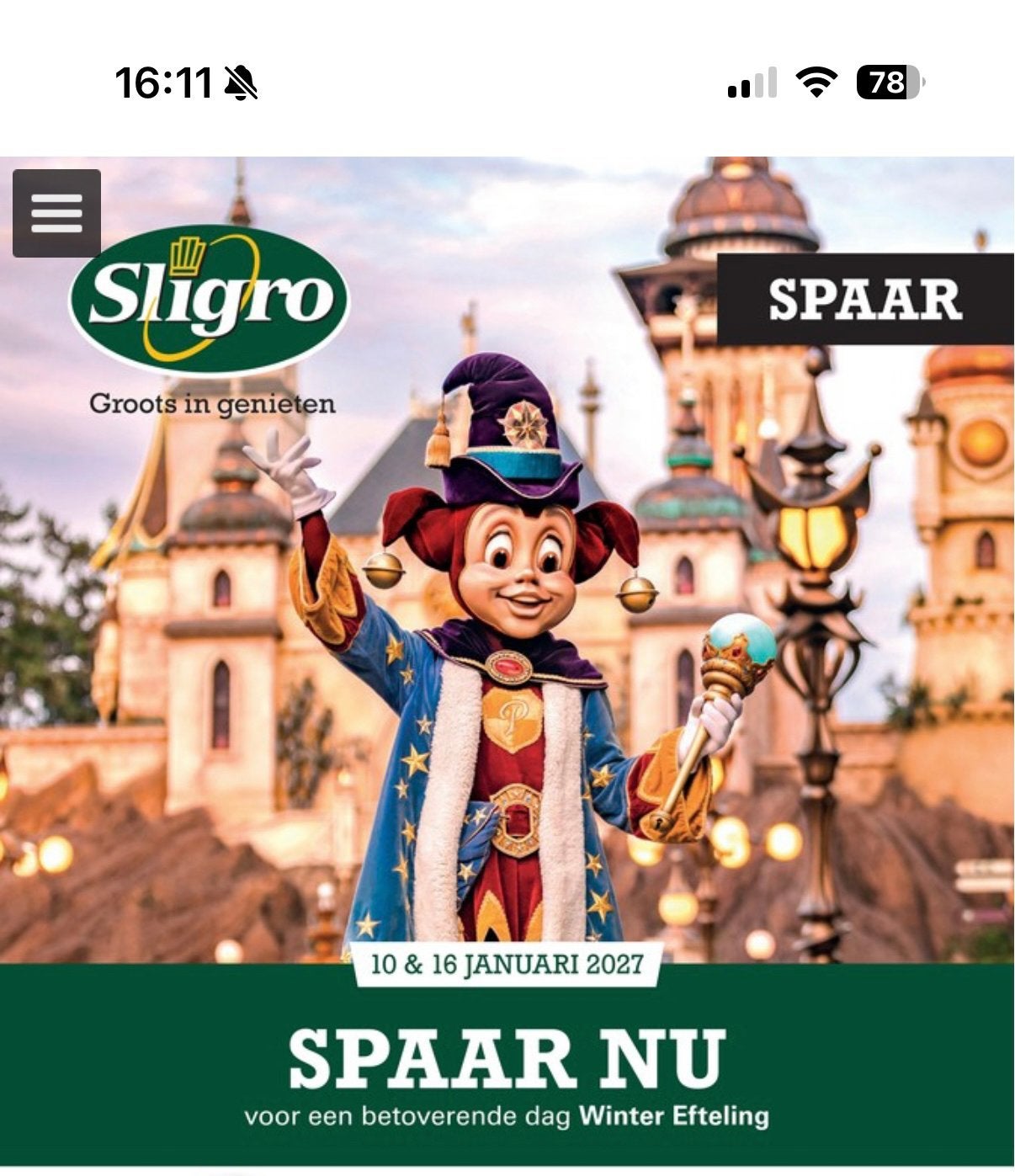 Gezocht: sligro efteling zegels, Ophalen of Verzenden, Nieuw, Overige typen