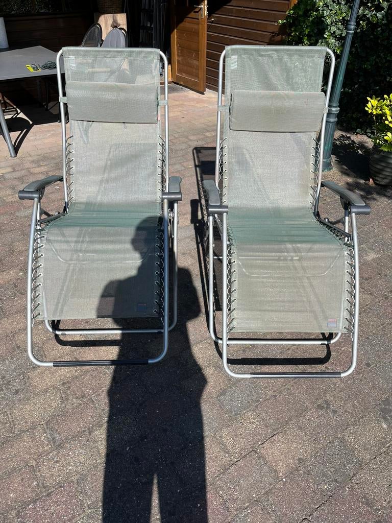Lafuma relax stoelen , 2 stuks met extra elastiek, Ophalen, Gebruikt, Inklapbaar