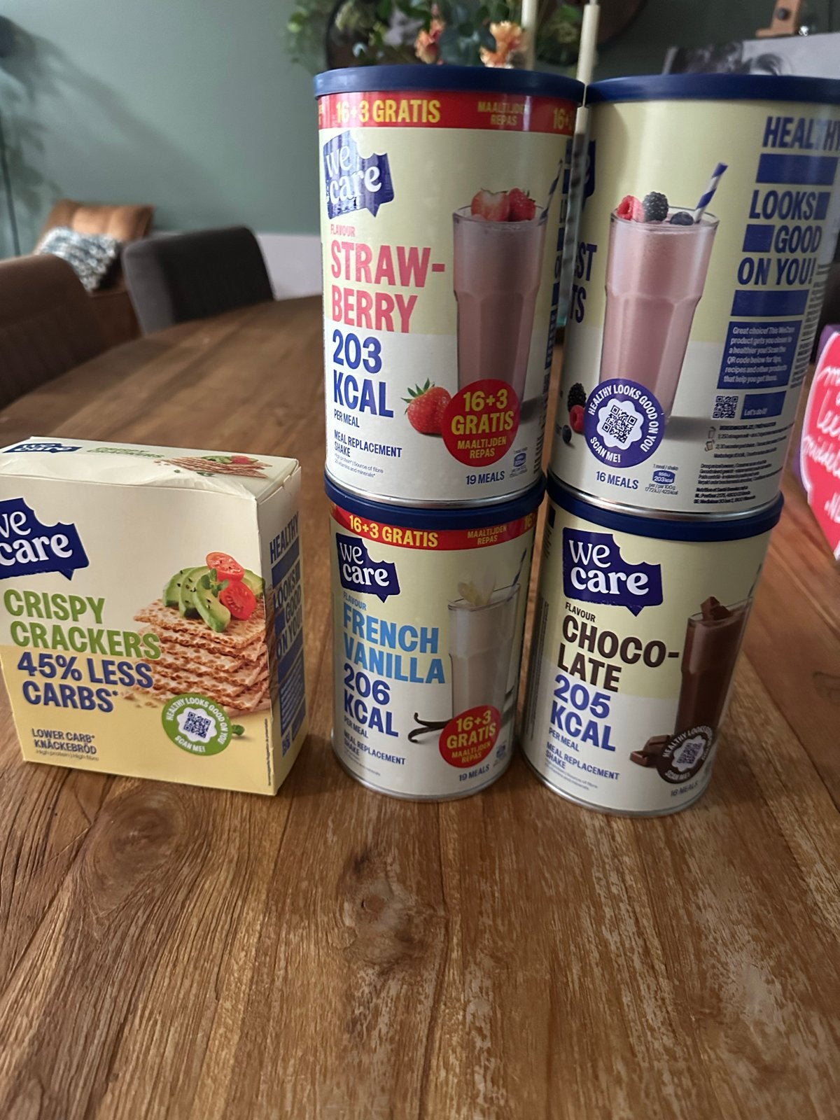 We Care Dieet Voeding - Shakes en Crackers, Ophalen of Verzenden, Nieuw, Poeder of Drank