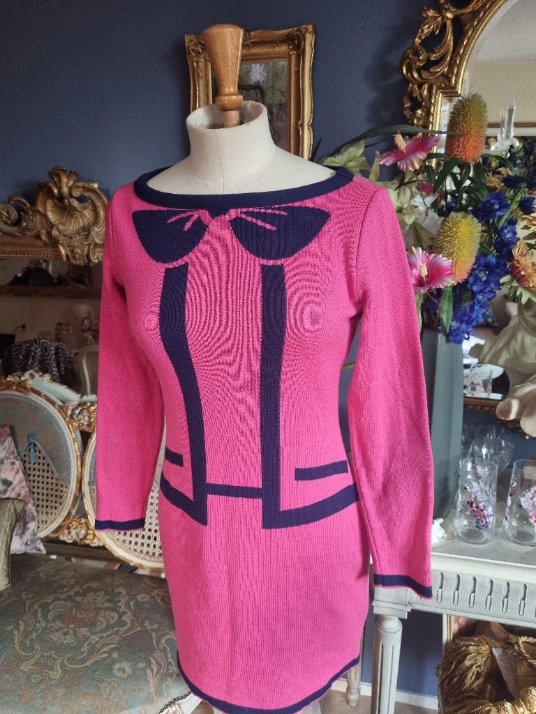 sample fuchsia couture jurk Michael Bernaart maat 34  XS, Nieuw, Ophalen of Verzenden, Roze, Michael Barnaart