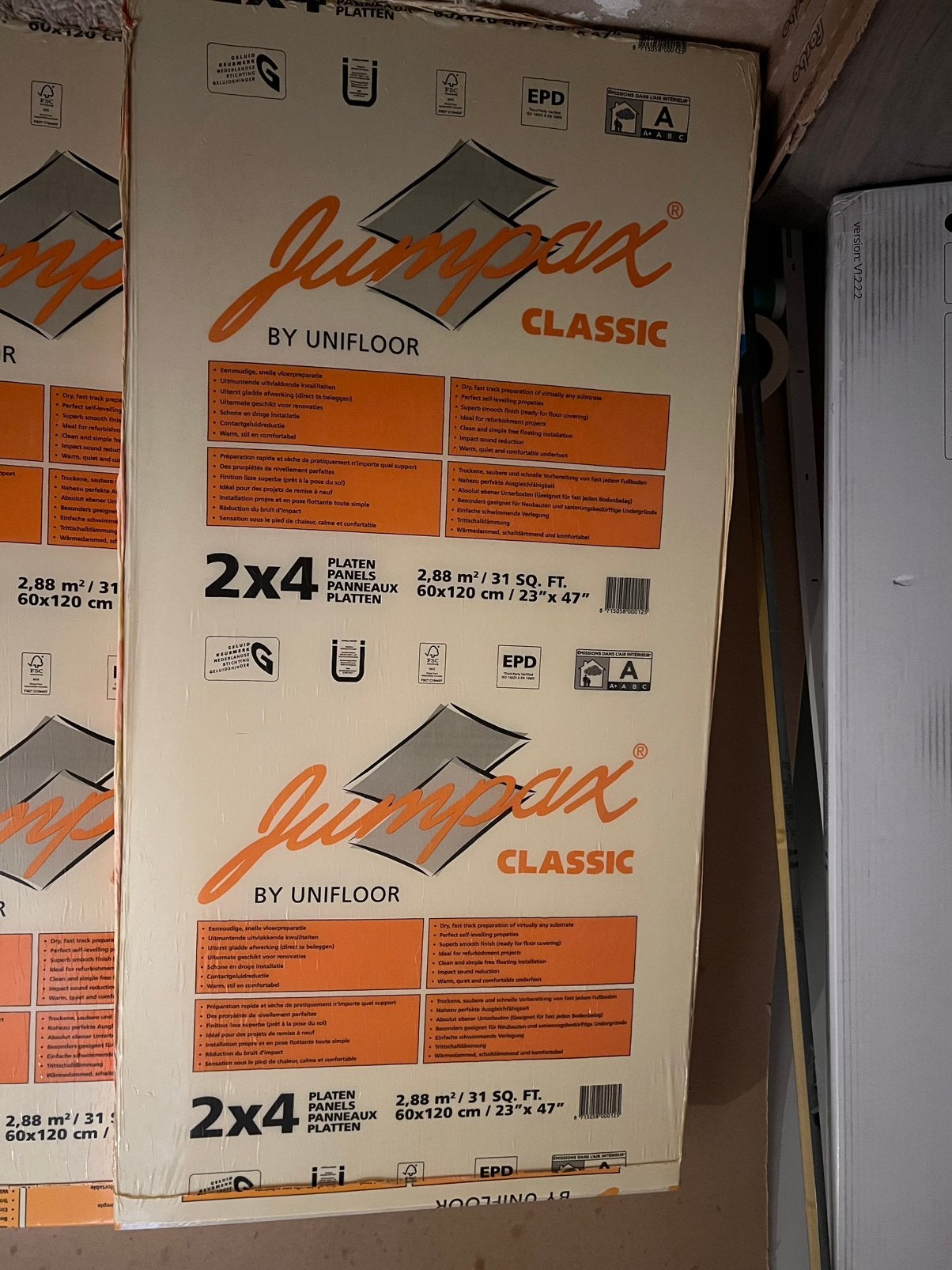 Nieuw! Jumpax 2x2,88m2, Ophalen, Steen of Klei, Zwart, Zo goed als nieuw