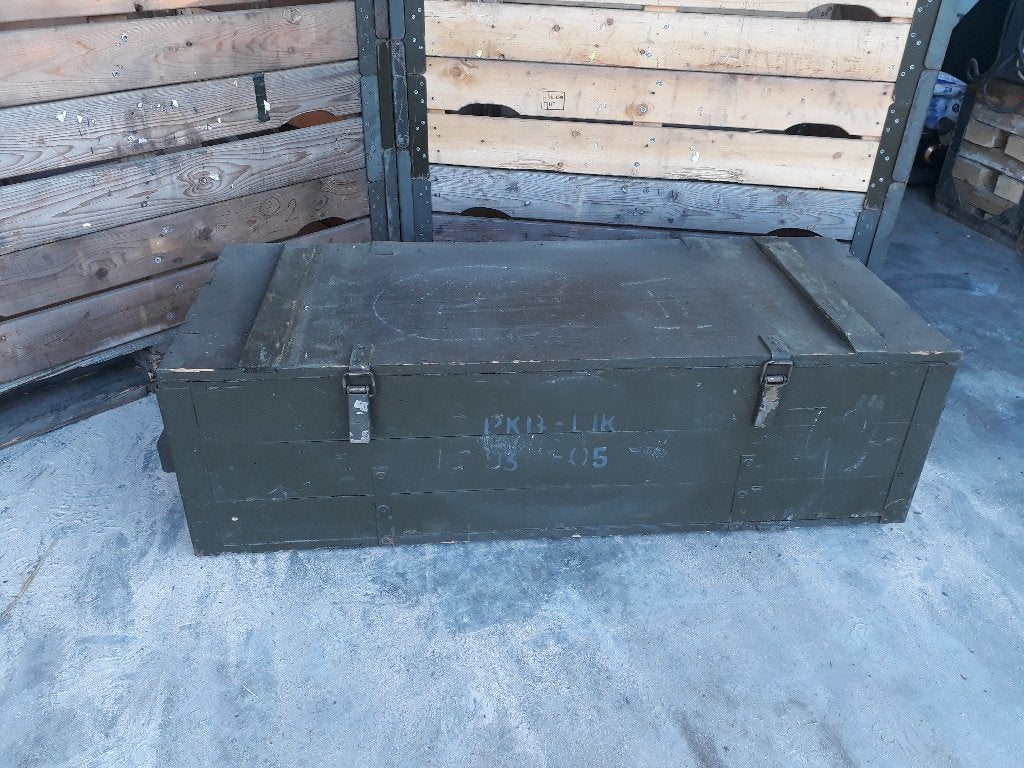 Leger kist houten kist (125 x 50 x 37 cm) Ruim op voorraad!, Ophalen, Minder dan 50 cm, Gebruikt, 100 tot 150 cm