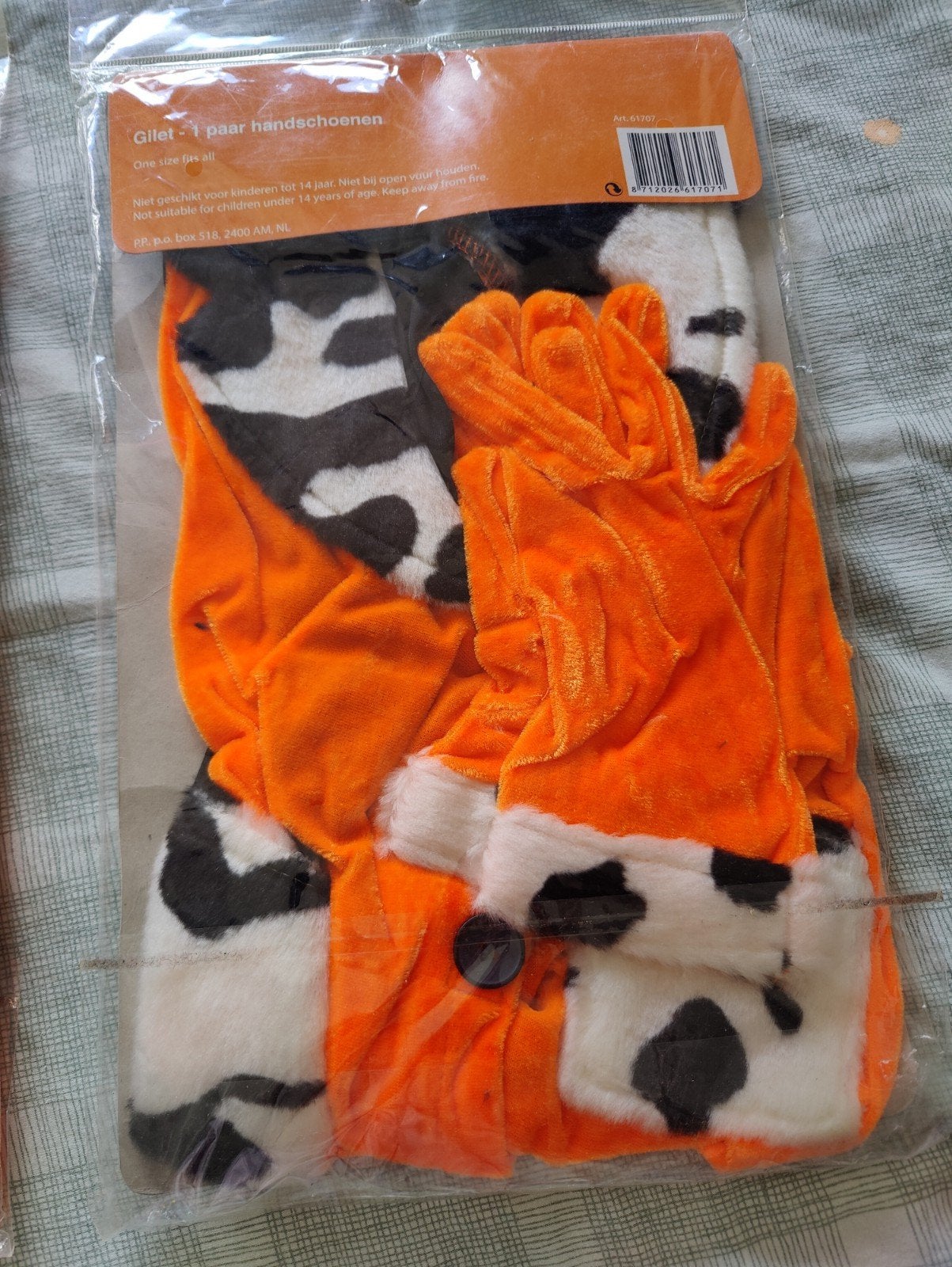 Gilet met handschoenen - Universele maat, Maat 38/40 (M), Carnaval, Nieuw, Ophalen of Verzenden