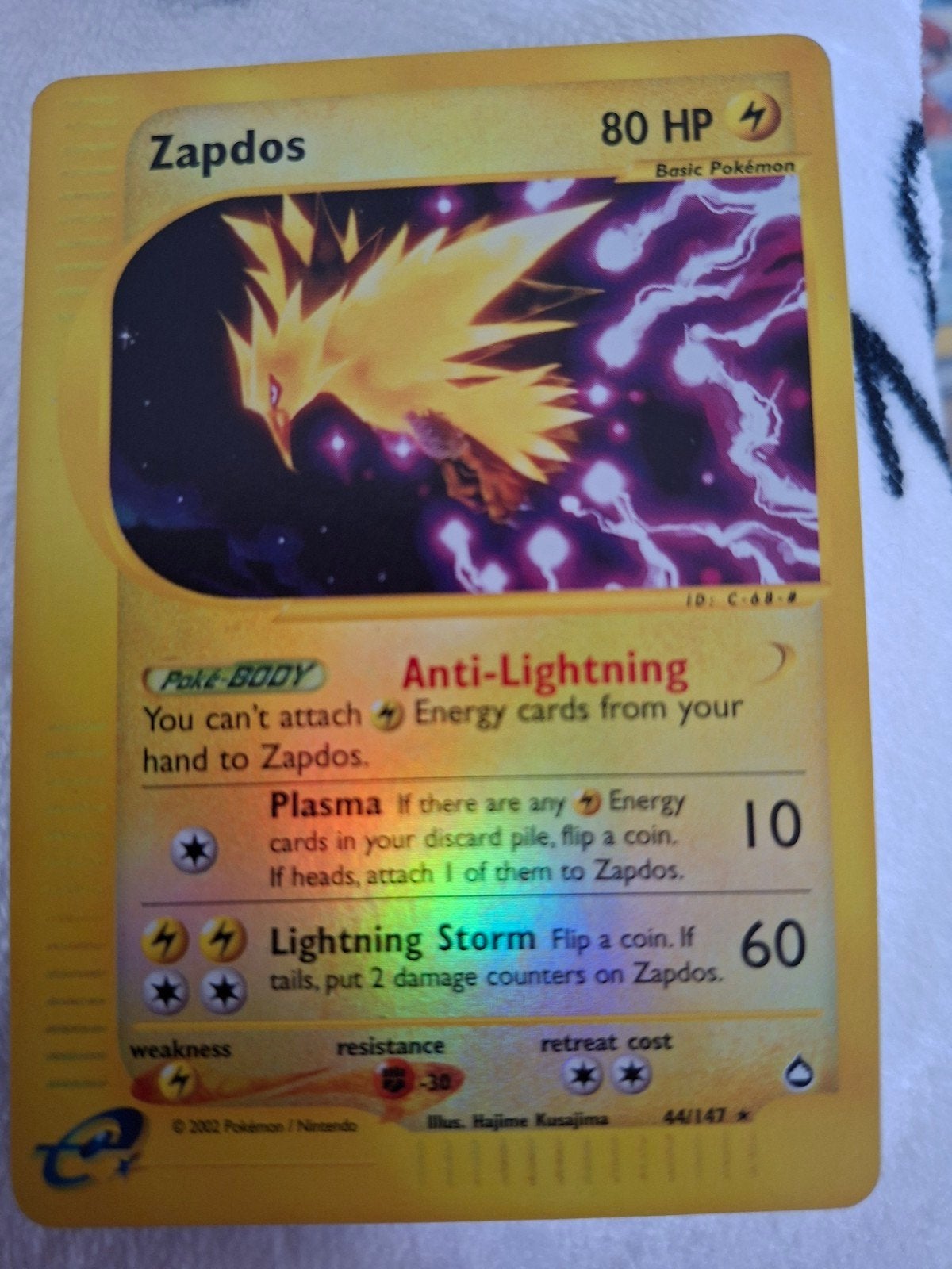 Zapdos pokemon kaart, Ophalen, Zo goed als nieuw