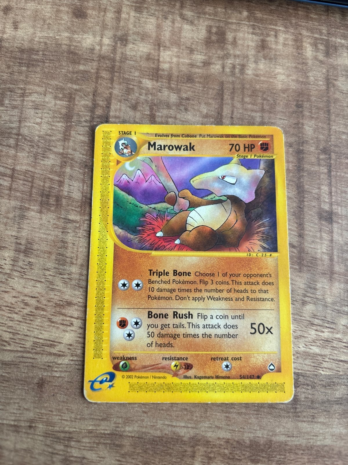 Marowak Aquapolis 54/147 Pokémon Kaart, Verzenden, Gebruikt, Losse kaart