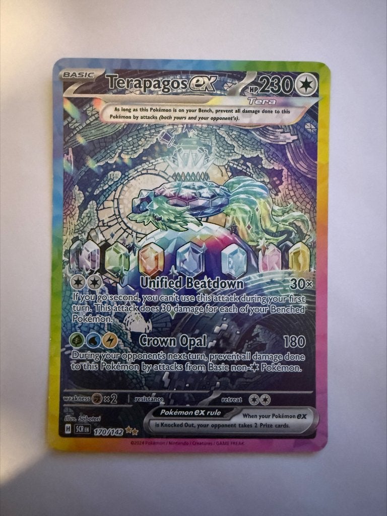 Terapagos EX 170/142, Ophalen of Verzenden, Nieuw, Losse kaart, Foil