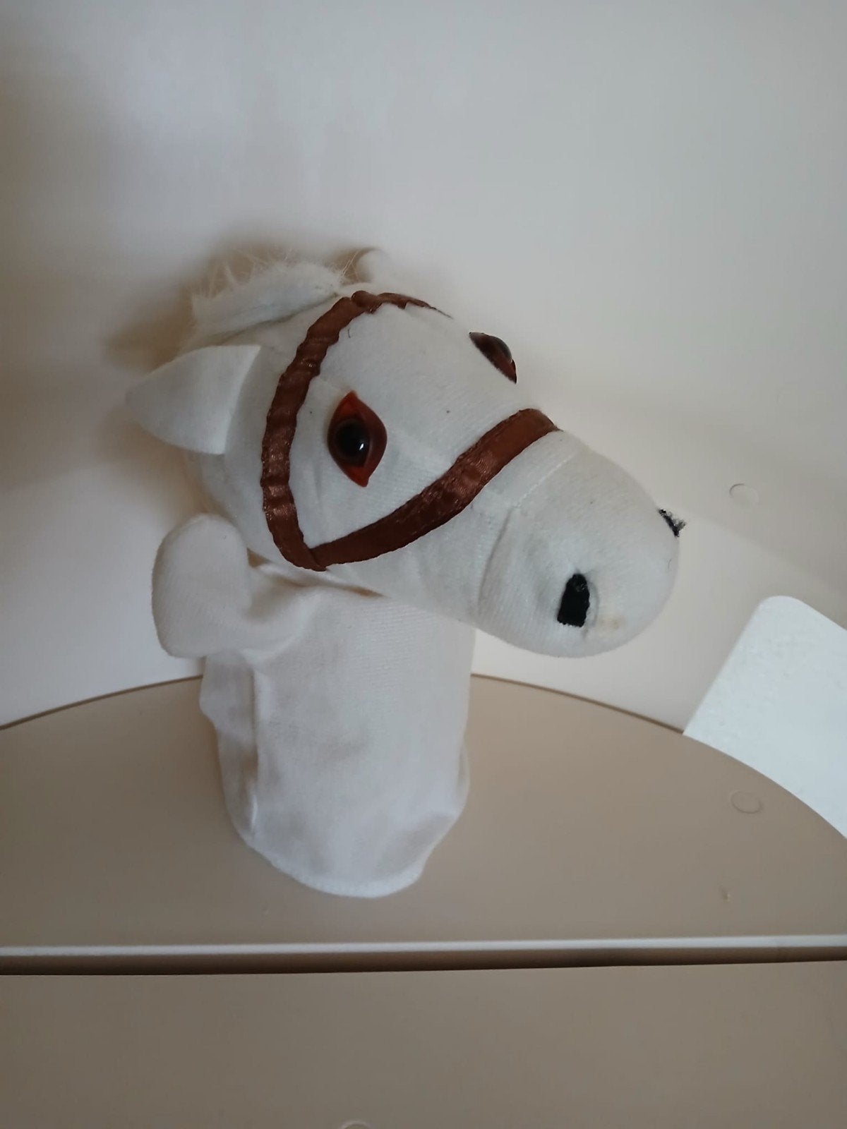 Handpop Paard van Sinterklaas 20 cm., Ophalen of Verzenden, Gebruikt