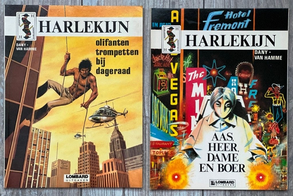 Lombard 1979/Harlekijn deel 1 & 2 /nieuwstaat, Ophalen of Verzenden, Zo goed als nieuw, Dany & Van Hamme, Meerdere stripboeken