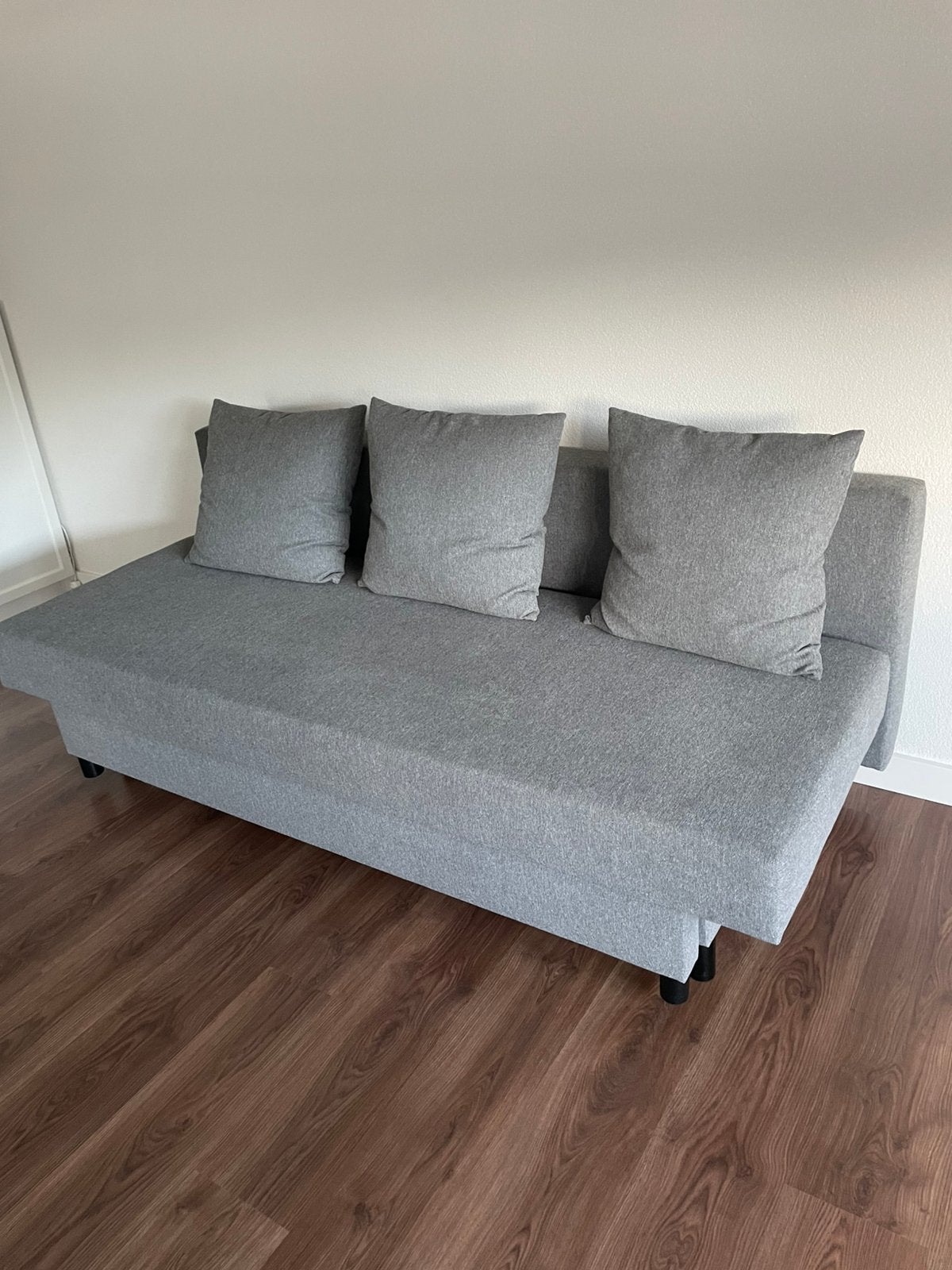 Ikea slaapbank met topper en 2 kussens, Ophalen, Tweepersoons, 140 cm, Zo goed als nieuw
