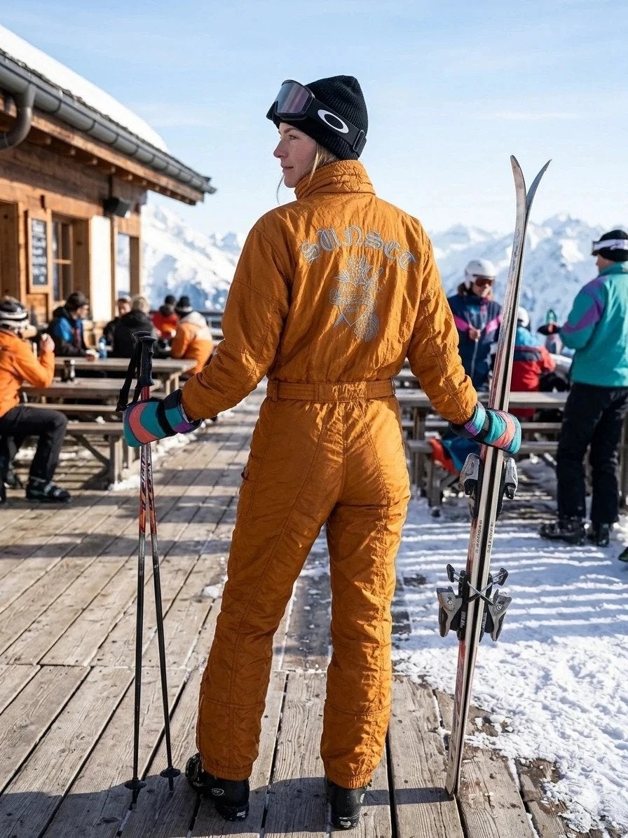 Retro look Sunset Ski Wear Eendelig Skipak – Eyecatcher!, Kleding | Dames, Sunset Ski Wear, Ophalen of Verzenden, Zo goed als nieuw