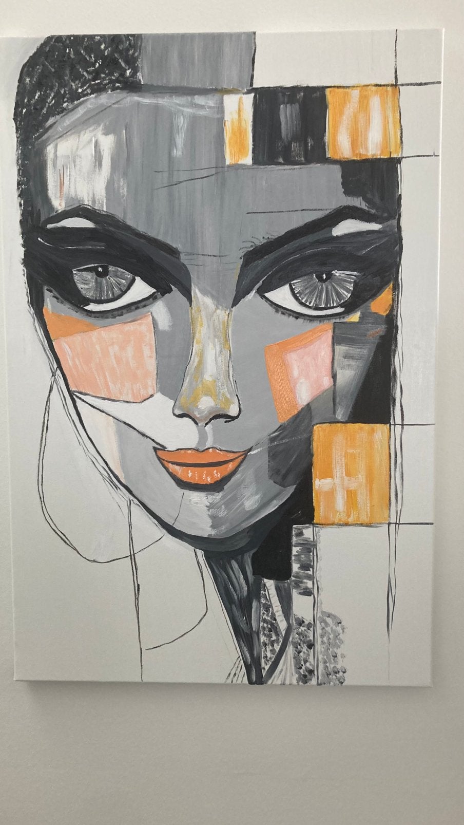 Doek vam 60x80 met olieverf geschilderd., Ophalen