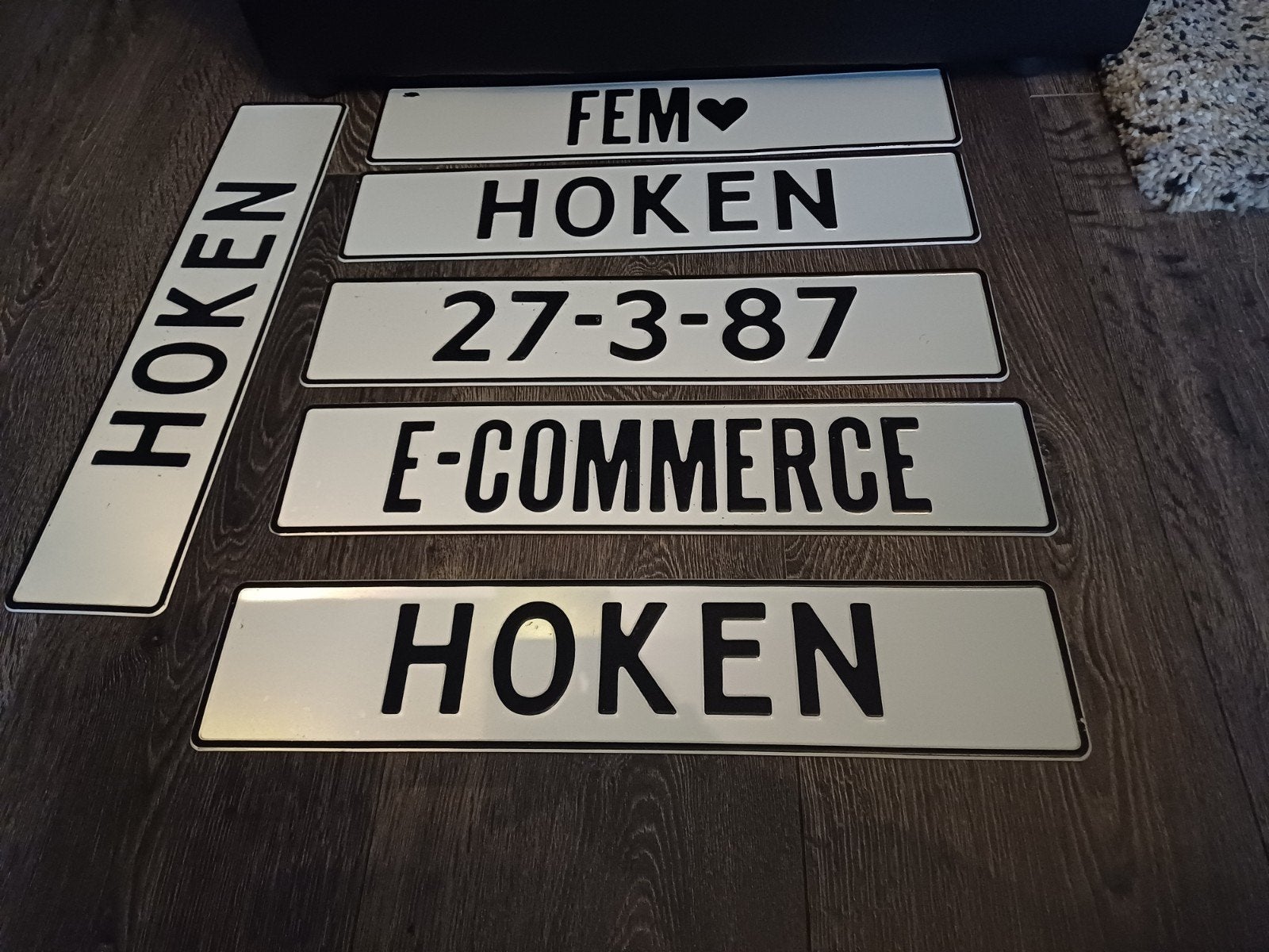 Decoratieve nummerplaten - Diverse teksten, Ophalen of Verzenden, Zo goed als nieuw