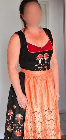 dirndl jurk, Maat 38/40 (M), Carnaval, Ophalen of Verzenden, Zo goed als nieuw