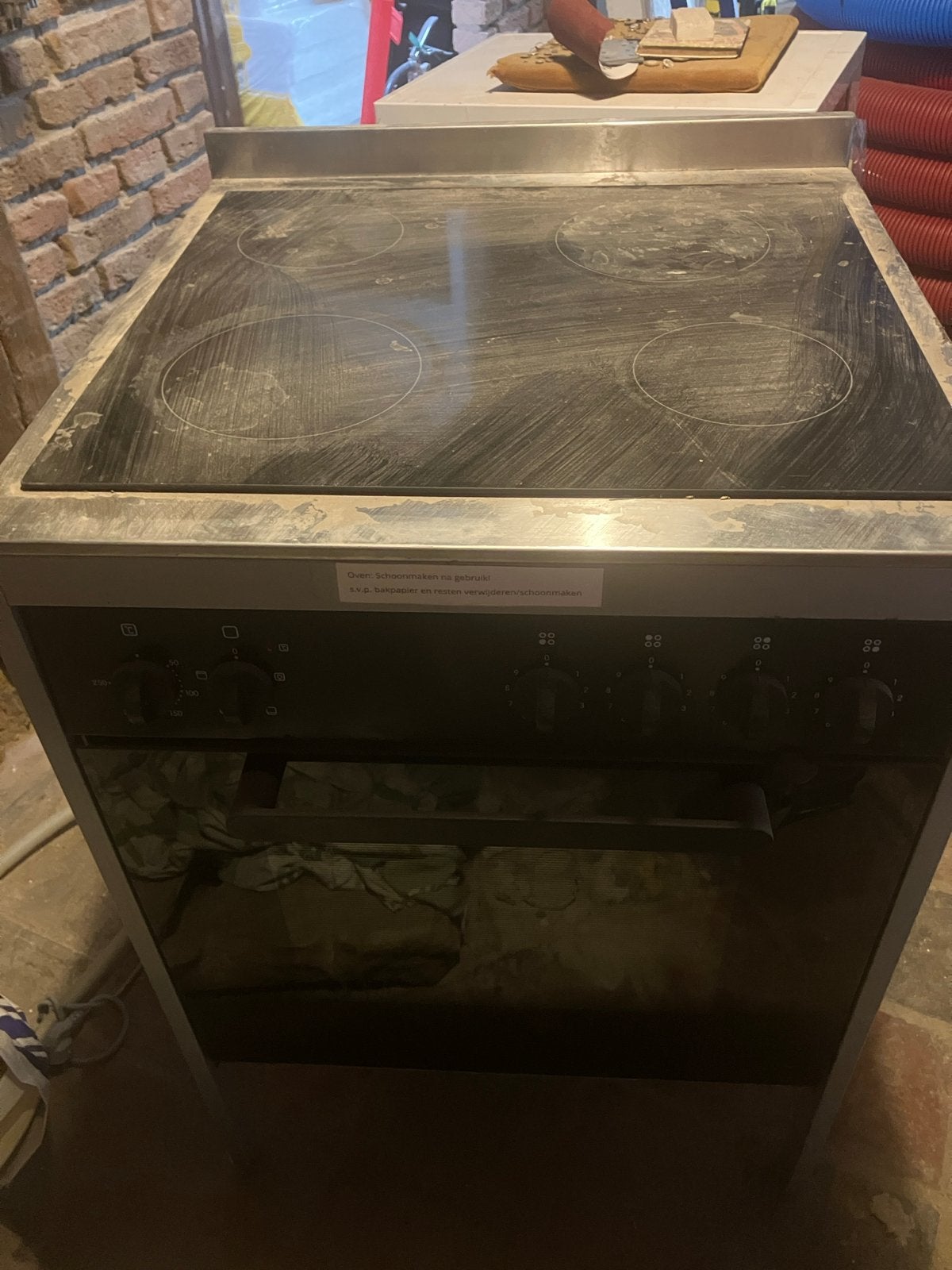 IKEA Vrijstaande Elektrische Oven met Kookplaat, Ophalen, Gebruikt, 60 cm of meer, 4 kookzones
