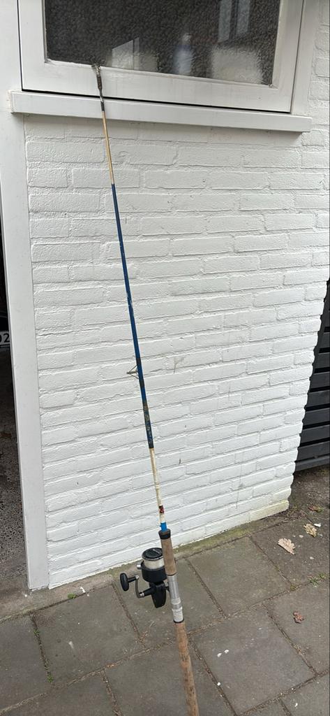 Strandhengel met molen - Ideaal voor zeebaars en schol, Ophalen, Gebruikt, Complete hengel