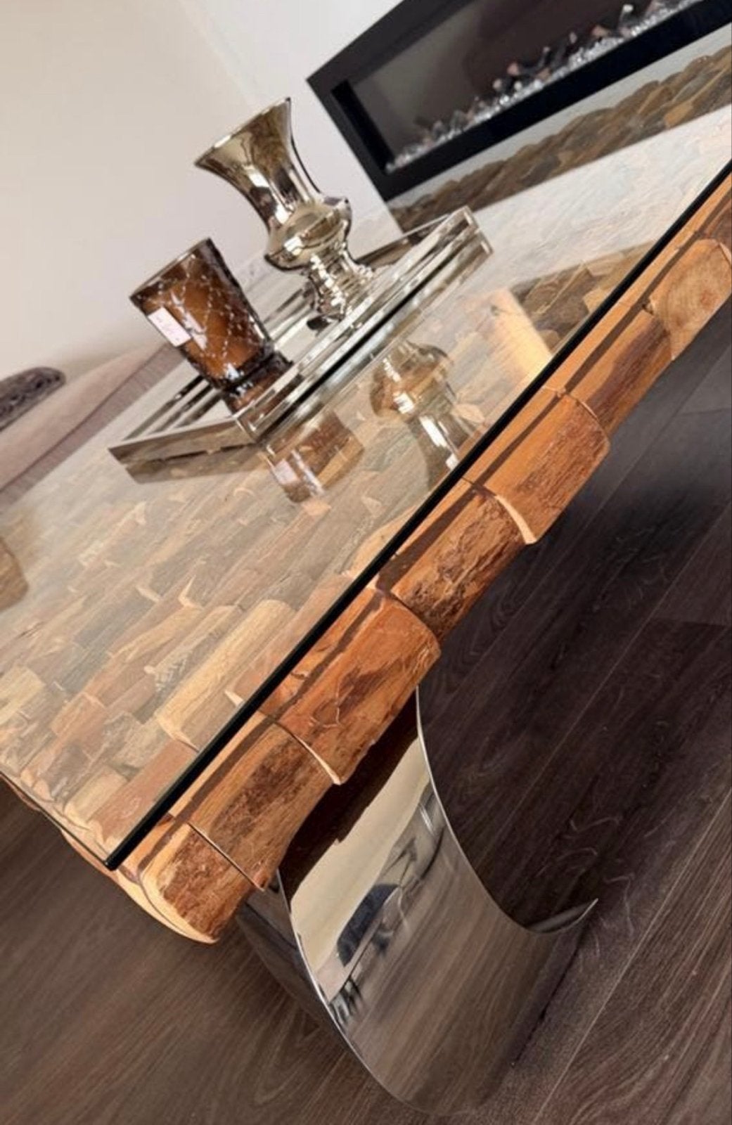 Rofra Salontafel 120x120 cm met Mozaïek Onderstel, Huis en Inrichting, Tafels | Salontafels, Ophalen, 100 tot 150 cm, Vierkant
