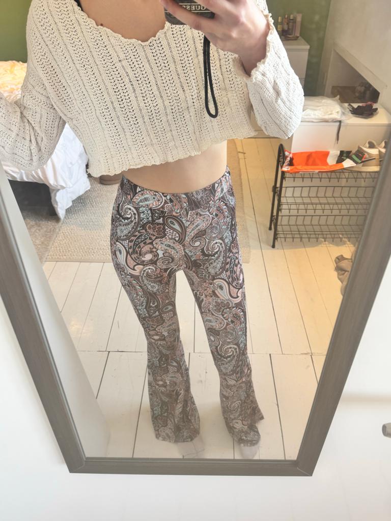 Drôle de Copine Paris Flared Broek S/M, Kleding | Dames, Broeken en Pantalons, Overige kleuren, Ophalen of Verzenden, Zo goed als nieuw