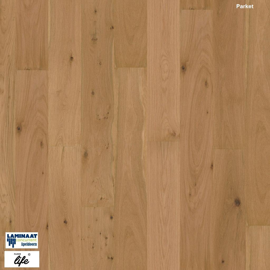 Lamel Parket Reseda Rustiek naturel 5102 - vooraf geoiled, Parket, Lamel parket natuur eiken - vooraf geolied, Bruin, 75 m² of meer