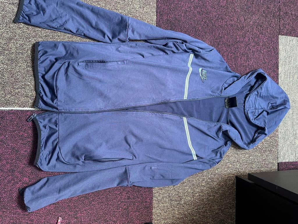 Heren sportvest met capuchon - Donkerblauw, Ophalen of Verzenden, Zo goed als nieuw