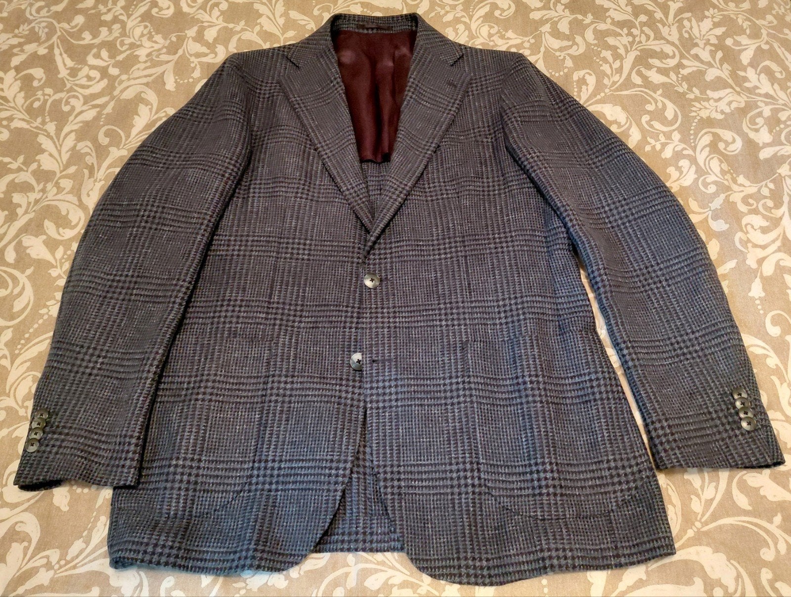 Oger, ongevoerd colbert maat 52, nieuwstaat! Ferla stof, Kleding | Heren, Kostuums en Colberts, Maat 52/54 (L), Verzenden, Blauw