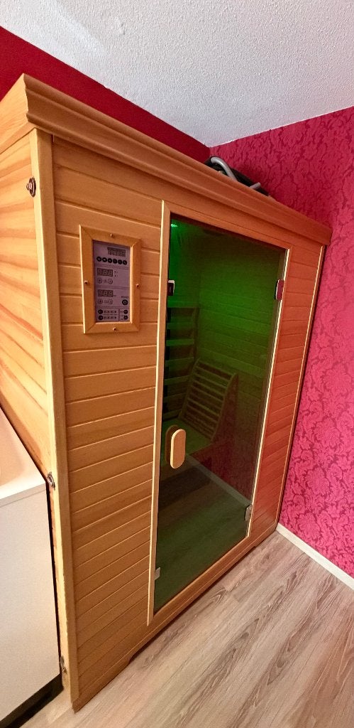 Medicab 2 Infrarood Sauna Cabine (2 persoons)., Ophalen, Zo goed als nieuw, Infrarood, Complete sauna