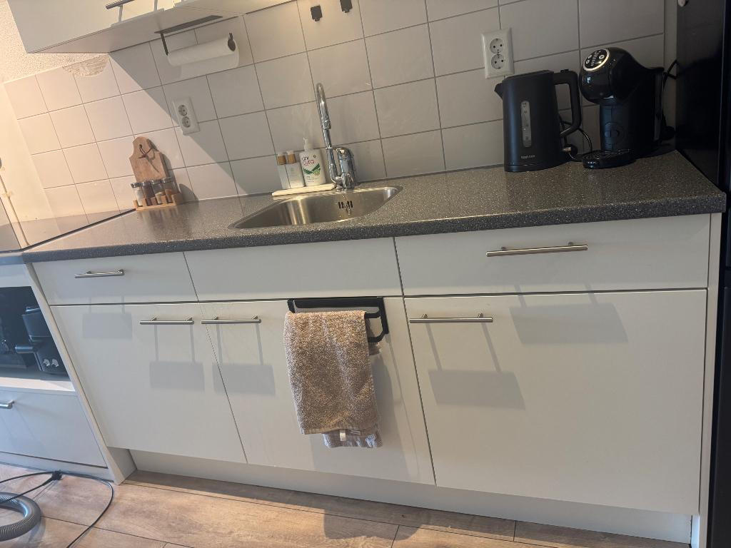 Keukenblok bruynzeel, Ophalen, Gebruikt, Wit, Enkelwandige keuken