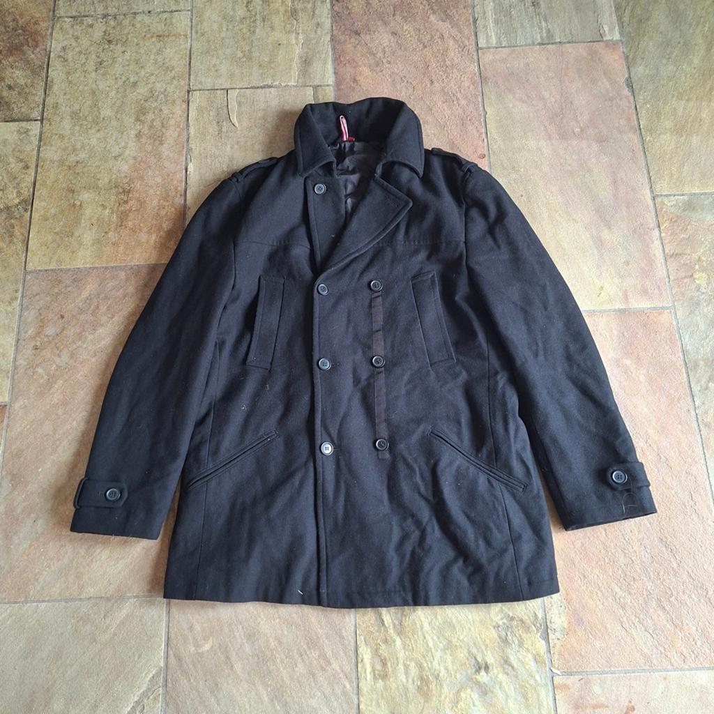 Zwarte peacoat jas - Liv - maat 56, Kleding | Heren, Jassen | Winter, LIV, Zwart, Maat 56/58 (XL), Ophalen of Verzenden