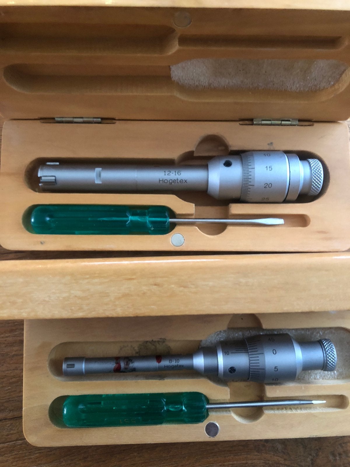 Hogetex Binnenmeetmicrometer Set (8-25mm), Ophalen of Verzenden, Gebruikt