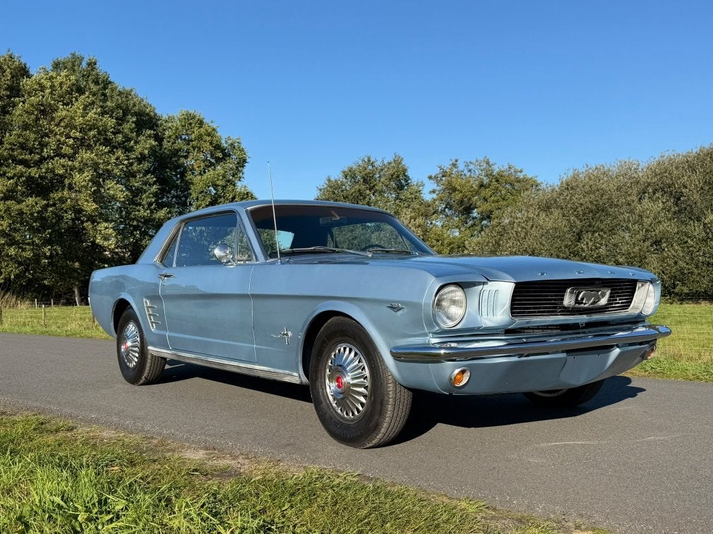 Mustang 1966 289 v8 automaat, Auto's, Automaat, Achterwielaandrijving, Blauw, Leder