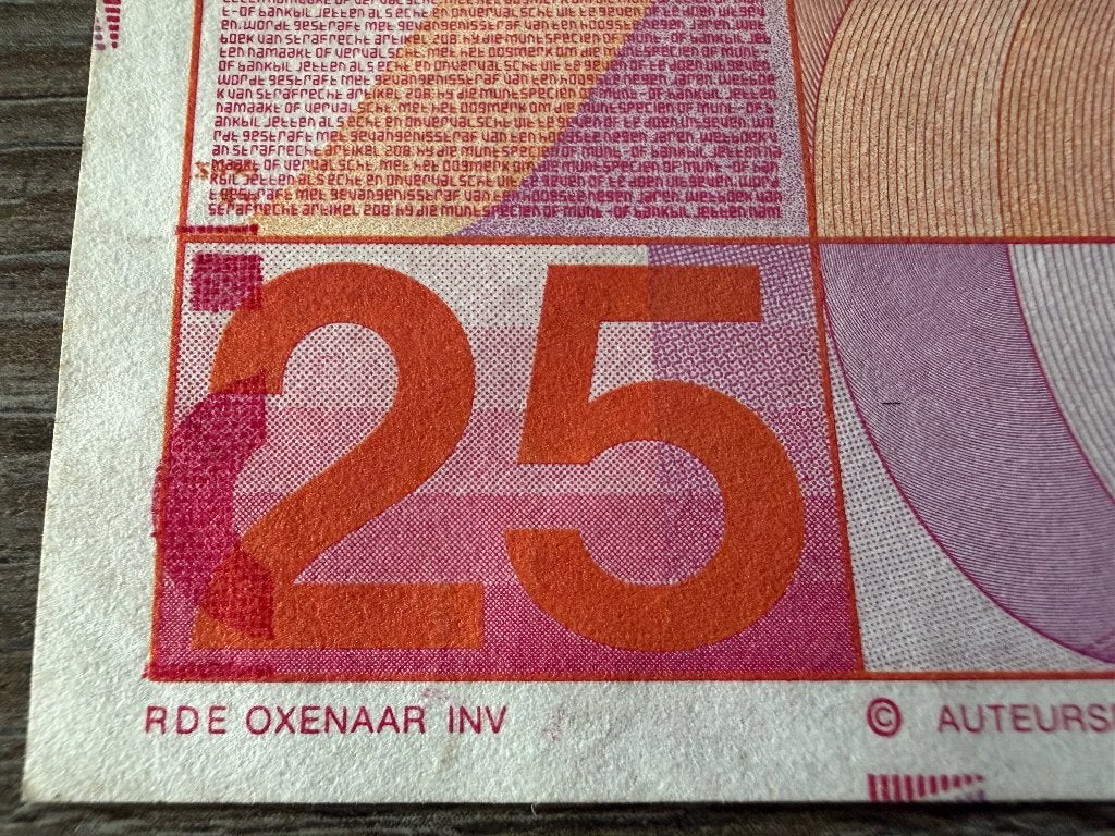 Misdruk biljet 25 gulden Sweelinck, 1971 - afdruk, Ophalen of Verzenden, 25 gulden