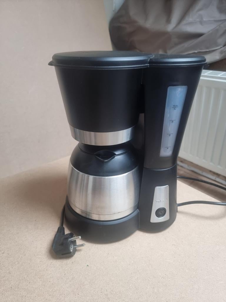 Koffiezetapparaat met thermoskan - Zwart/RVS, Witgoed en Apparatuur, Koffiezetapparaten, Ophalen, Gebruikt, Koffiemachine, Gemalen koffie