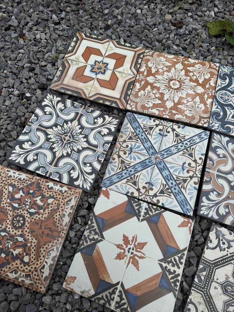 Portugese tegels, Doe-het-zelf en Verbouw, Tegels, Ophalen, 60 cm of meer, Keramiek, Zo goed als nieuw