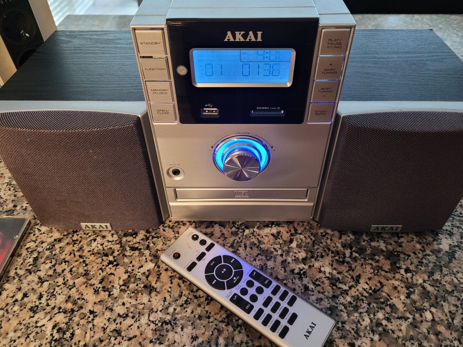 Akai Microset AMP110 met afstandsbediening, Audio, Tv en Foto, Ophalen, Gebruikt, Microset, Cd-speler