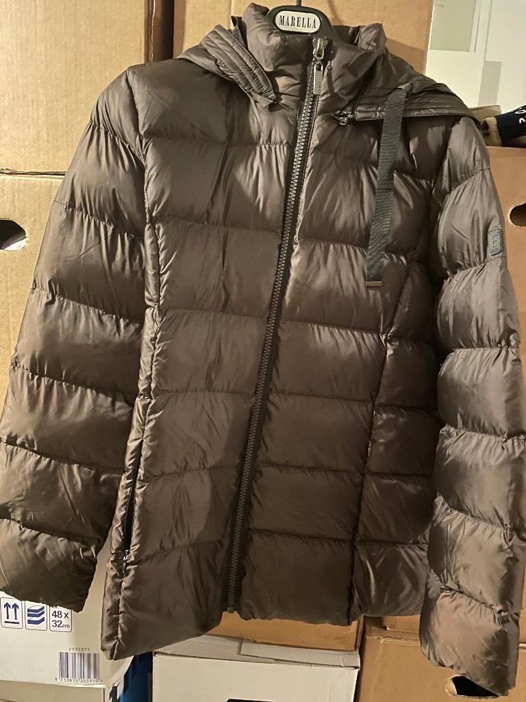 Winterjas Etage met afritsbare capuchon bruin maat 44, Bruin, Ophalen of Verzenden, Zo goed als nieuw, Etage