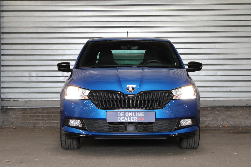 Skoda Fabia 1.0 TSI Monte Carlo |Carplay|Cruise|Sportstoel, Auto's, Skoda, Gebruikt, Euro 6, Blauw, 49 €/maand